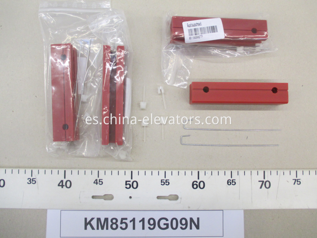 Conjunto de inserción de zapata guía de elevador KONE KM85119G09N KONE Elevator Guide Shoe Insert ASSY KM85119G09N